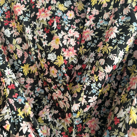 NWOT Loup Louie dark florals button down shirt on trend dopamine dressing XL new - Picture 10 of 10